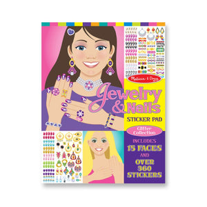 Melissa & Doug Jewelery and Nails Glitter Sticker Pad