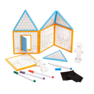 Melissa & Doug Magnetivity Magnetic Building Play Set - Draw & Build House