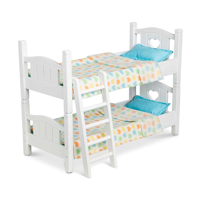 Melissa & Doug Mine to Love Wooden Play Bunk Bed for Dolls