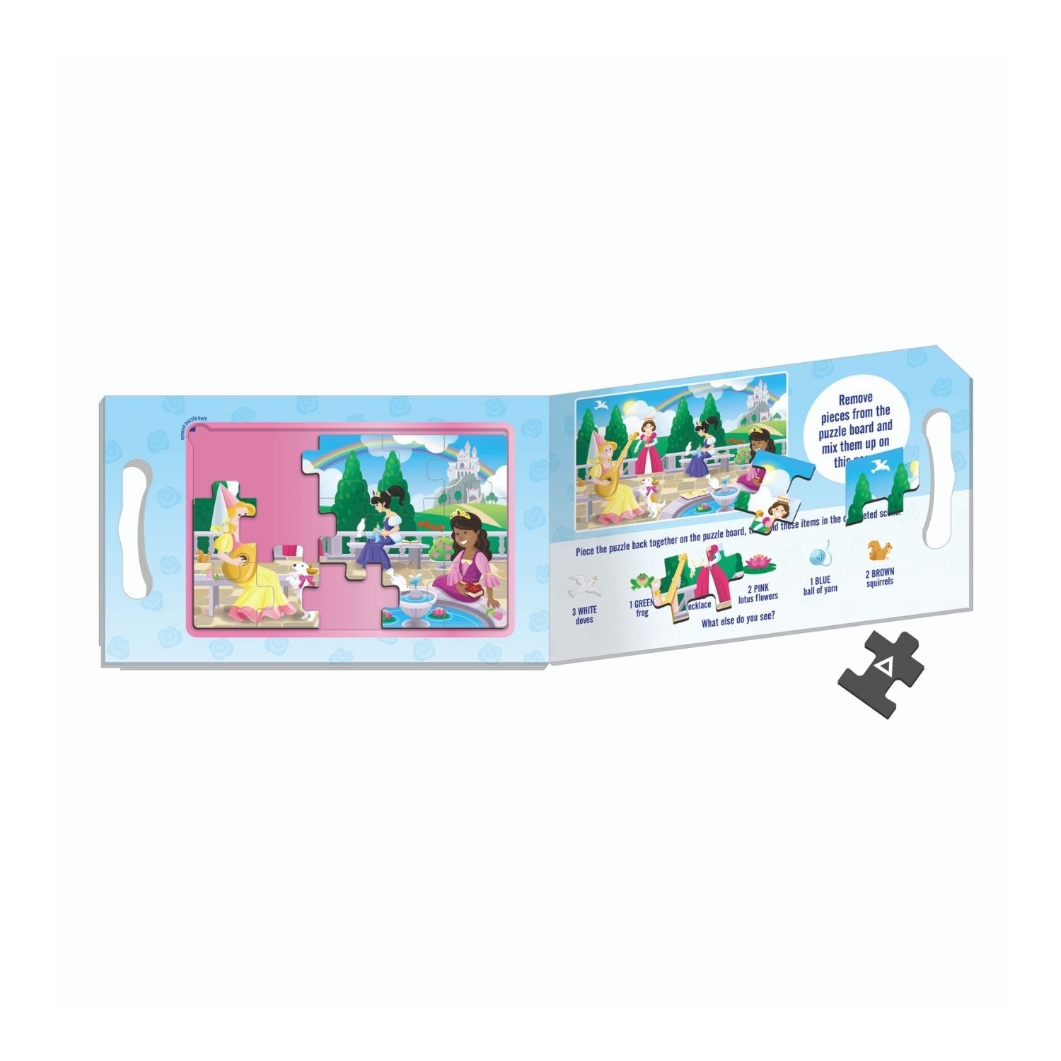 Melissa & Doug Take Along Magnetic Jigsaw Puzzles - Princesses