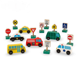 Melissa & Doug Traffic Signs and Vehicles