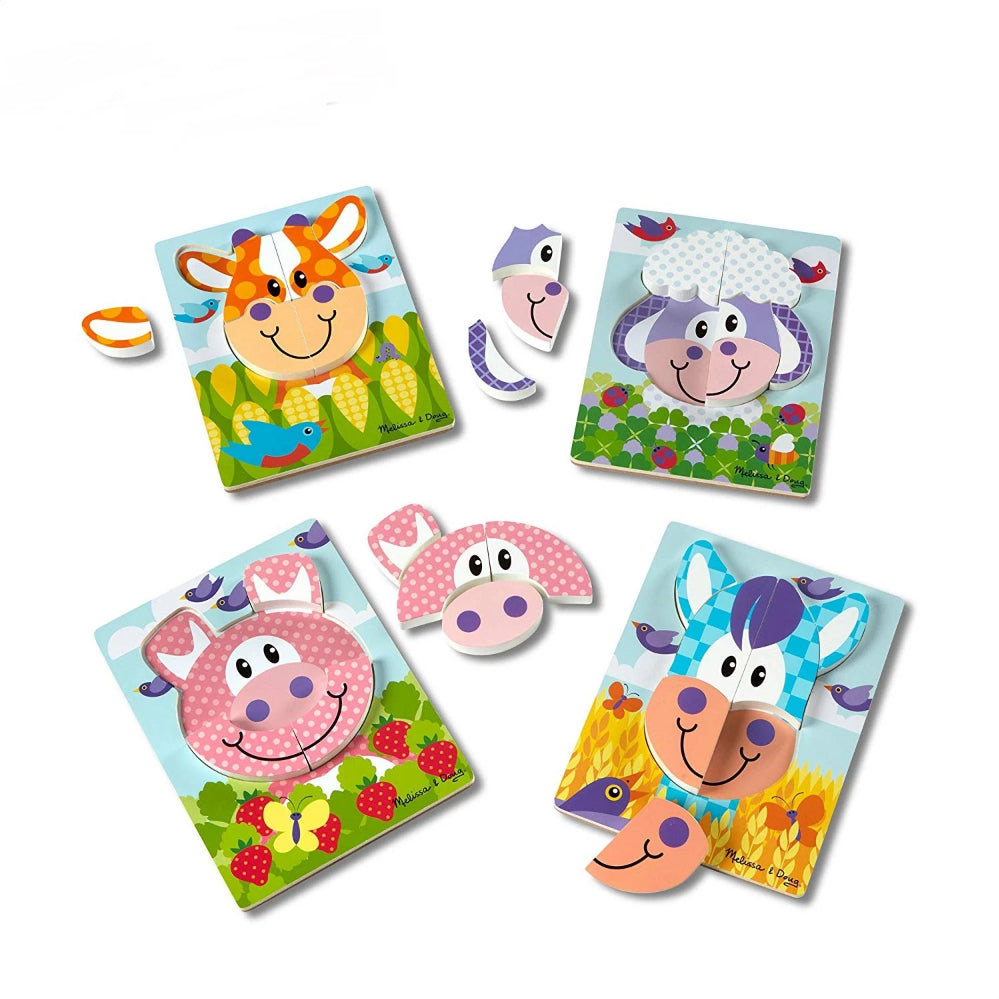 Melissa & Doug First Play Jigsaw Puzzle Set Farm