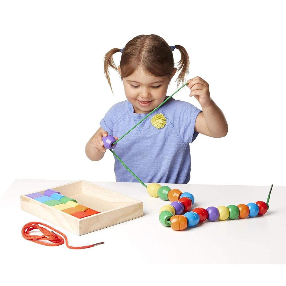 Melissa and doug wooden stringing beads deals
