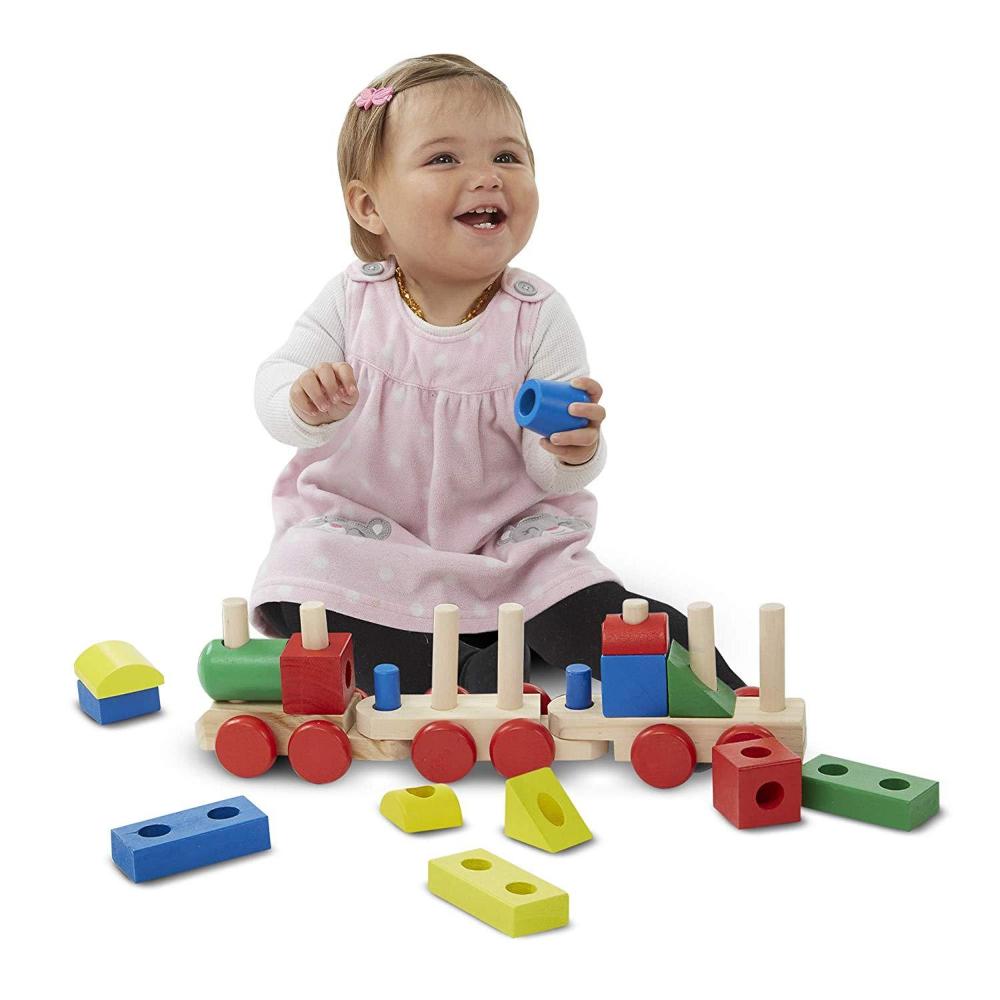 Melissa Doug Stacking Train Toddler Toy