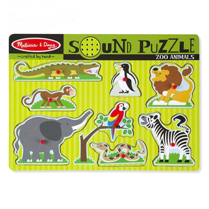 Melissa & Doug Zoo Animals Sound Puzzle - 8 Pieces