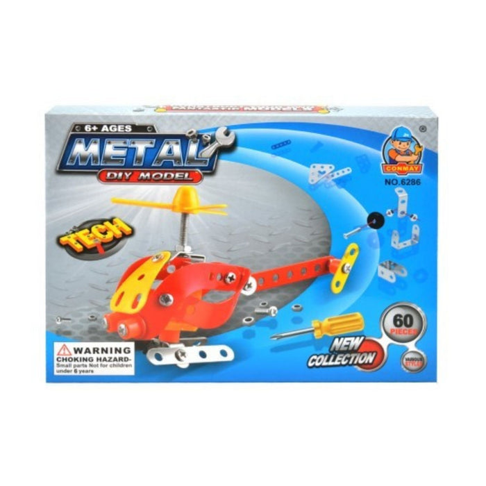Metal DIY Helicopter 60 Piece