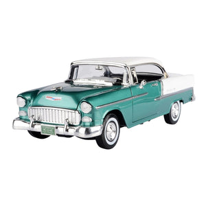 Motormax 1:18 1955 Chevy Bel Air (Hard Top) - Dark Green/White