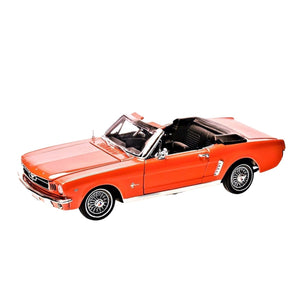 Motormax - 1964 Ford Mustang Convertible Scale 1:18 Diecast Model - Orange
