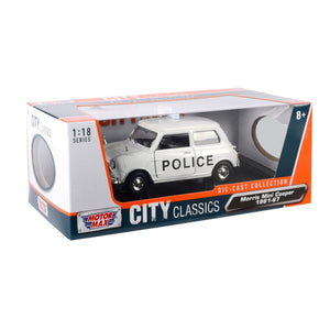 Motormax 1:18 Morris Mini Cooper - Police Car