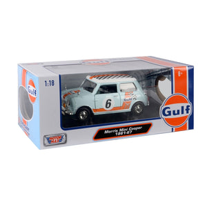 Motormax 1:18 Morris Mini Cooper - With Gulf Livery