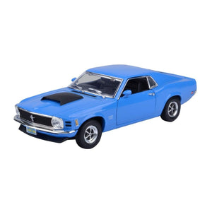 Motormax 1:18 Scale 1970 Ford Mustang Boss 429 Blue Diecast Vehicle