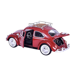 Motormax 1:24 1966 Volkswagen Beetle - with Roof Luggage Rack