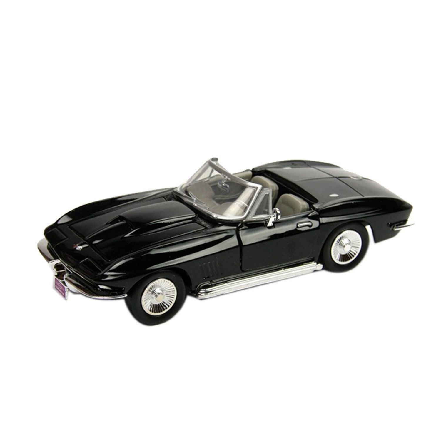 Motormax 1967 Corvette Scale 1:24 Diecast Vehicle - Black