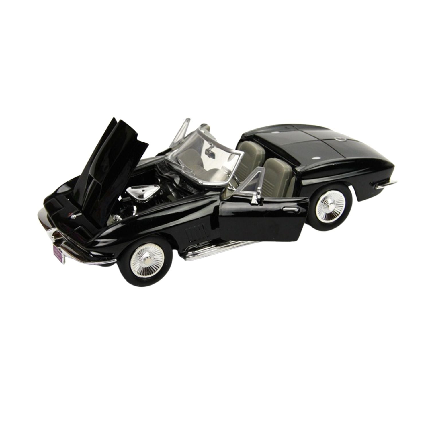 Motormax 1967 Corvette Scale 1:24 Diecast Vehicle - Black