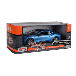 Motormax 1:24 BMW i8 Coupe Blue Scale Model Car