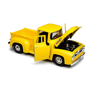Motormax 1:24 Scale 1955 Ford F-100 Pickup Yellow Diecast Vehicle
