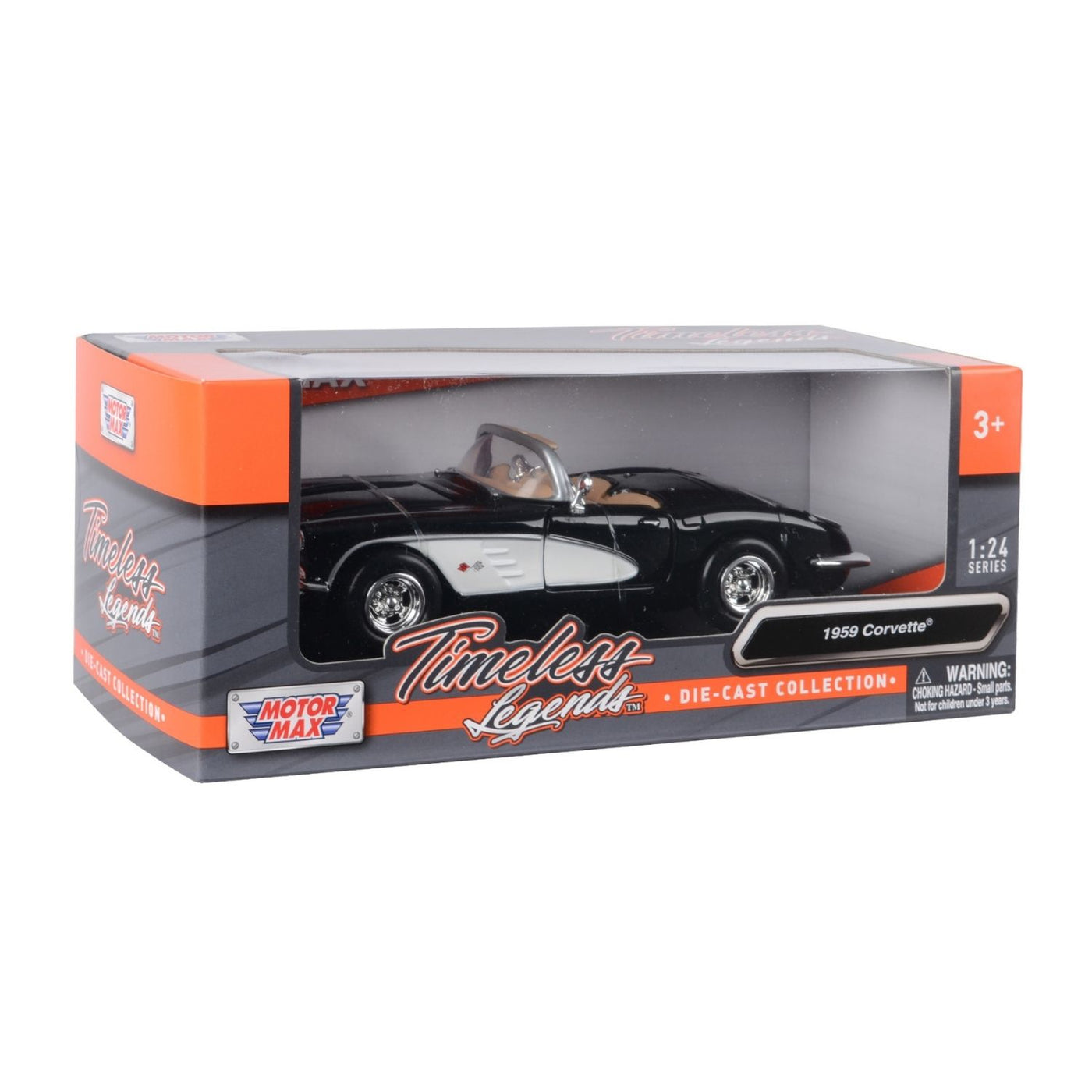Motormax 1 24 Scale 1959 Chevy Corvette Black Diecast Vehicle