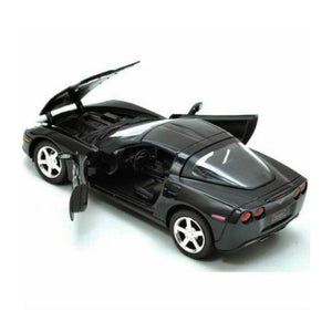 Motormax 1:24 Scale 2005 Corvette C6 Black Diecast Vehicle 