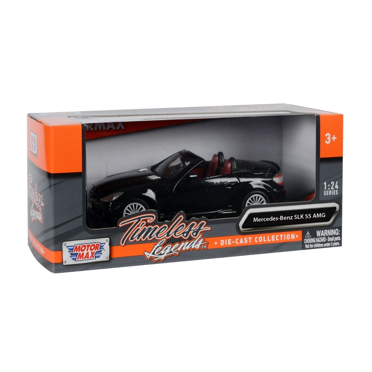 Motormax 1:24 Scale Mercedes-Benz SLK55 AMG Black Diecast Vehicle