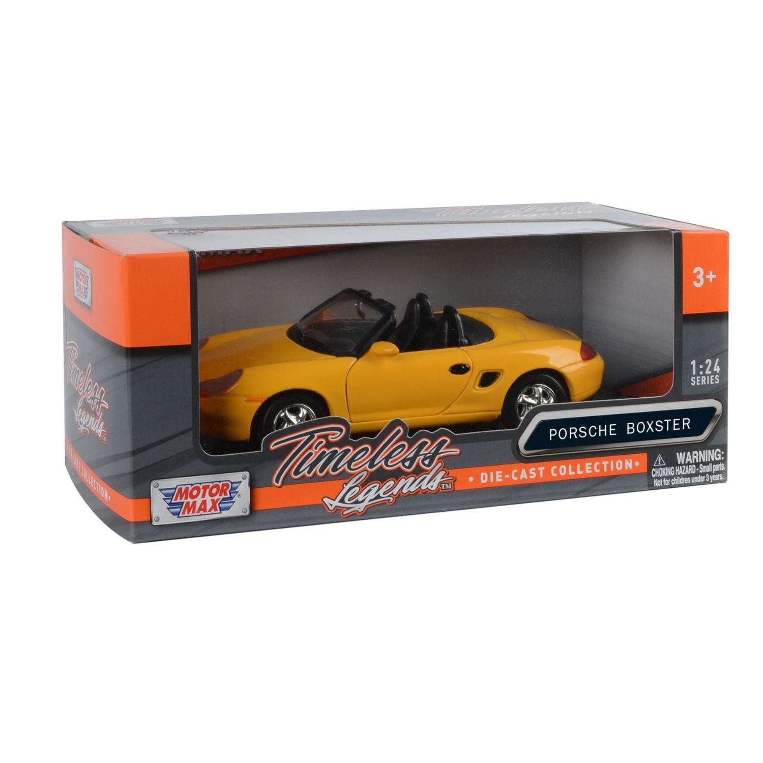 Motormax 1:24 Scale Porsche Boxster Yellow Diecast Vehicle
