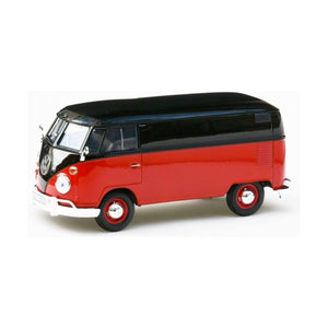 Motormax 1:24 Scale Volkswagen Type 2 ( T1 ) - Delivery Van Black/Red Diecast Vehicle