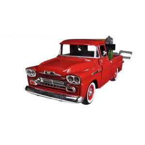 Motormax 1:24 1958 Tow Truck - Apache Fleetside Pickup Red