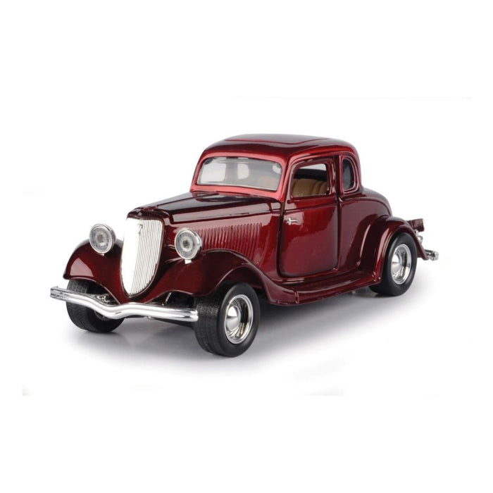 Motormax 1934 Ford Coupe Hardtop Metallic Red 1:24 Scale Diecast Car
