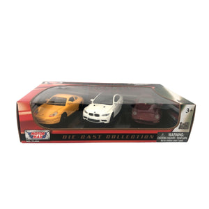 Motormax 3pc 1:43 Diecast Vehicle Porsche, BMW, Porsche