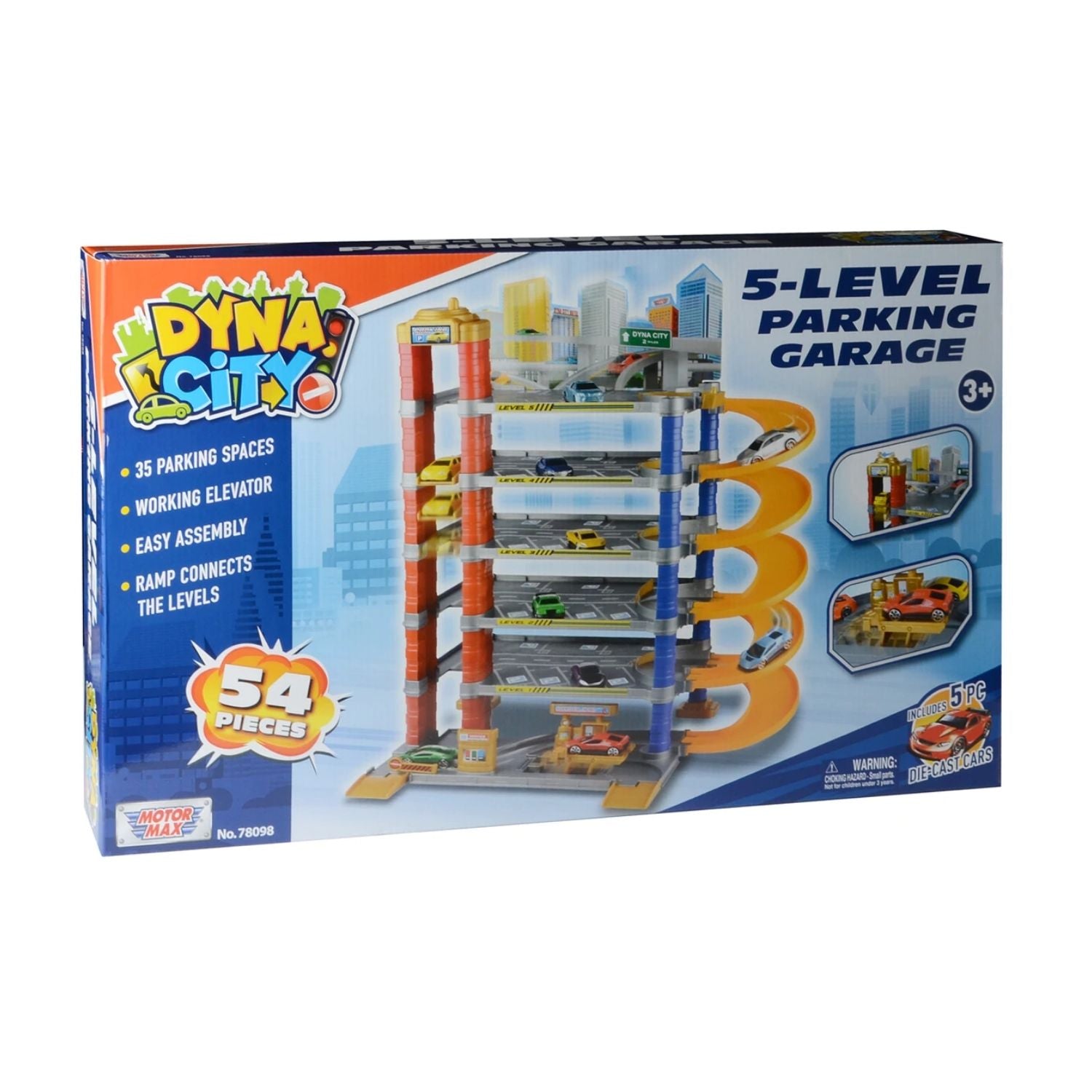 Motormax Dyna City 5-Level Parking Garage W/5 Cars