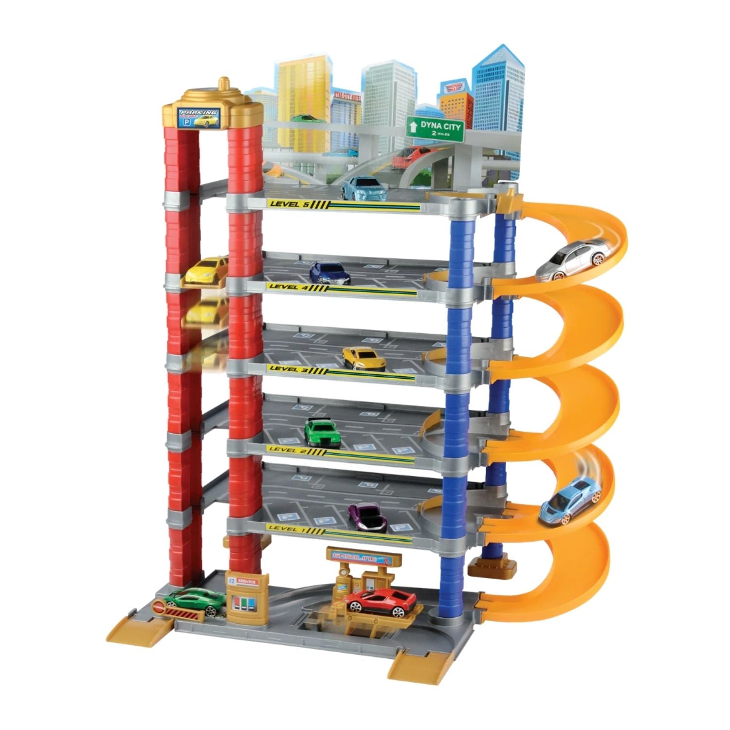 Motormax Dyna City 5-Level Parking Garage W/5 Cars