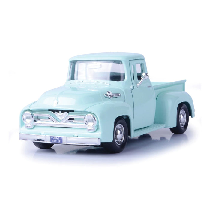 Motormax 1:24 Scale 1955 Ford F-100 Pickup Light Green Diecast Vehicle