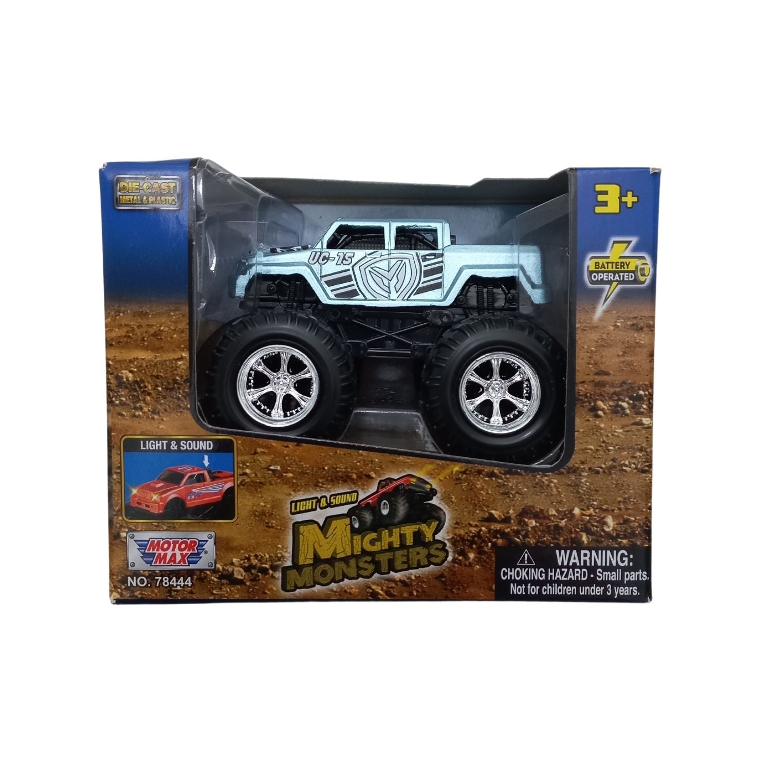 Motormax Mighty Monsters 3" Light & Sound Mighty Monster - Blue