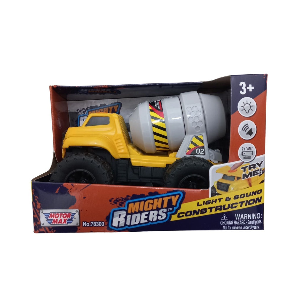 Motormax Mighty Riders 5" Light & Sound Construction Vehicle - Concrete Mixer
