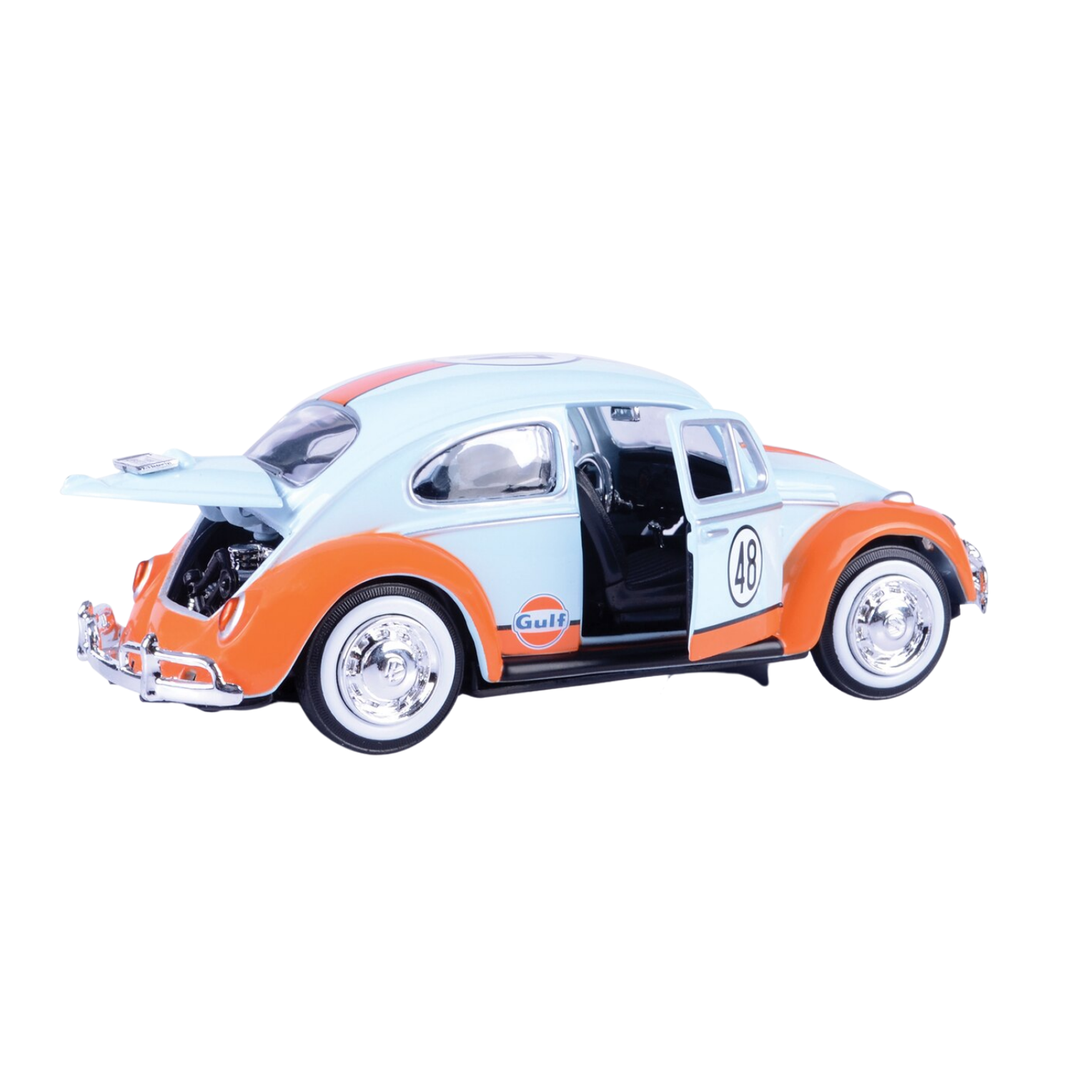 Motormax Volkswagen Beetle With Gulf Livery 1966 1:24 Scale Car