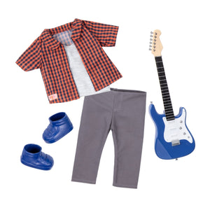 Our Generation Deluxe Boy Plaid Shirt Outfit - Plaid to Rock