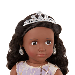 Our Generation Doll with Tiara Ambreal 18inch Black Hair