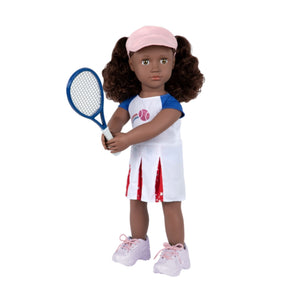 Our Generation Pro 18 Inch Tennis Player Imene Black Hair