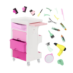Our Generation Salon Cart with Accessories