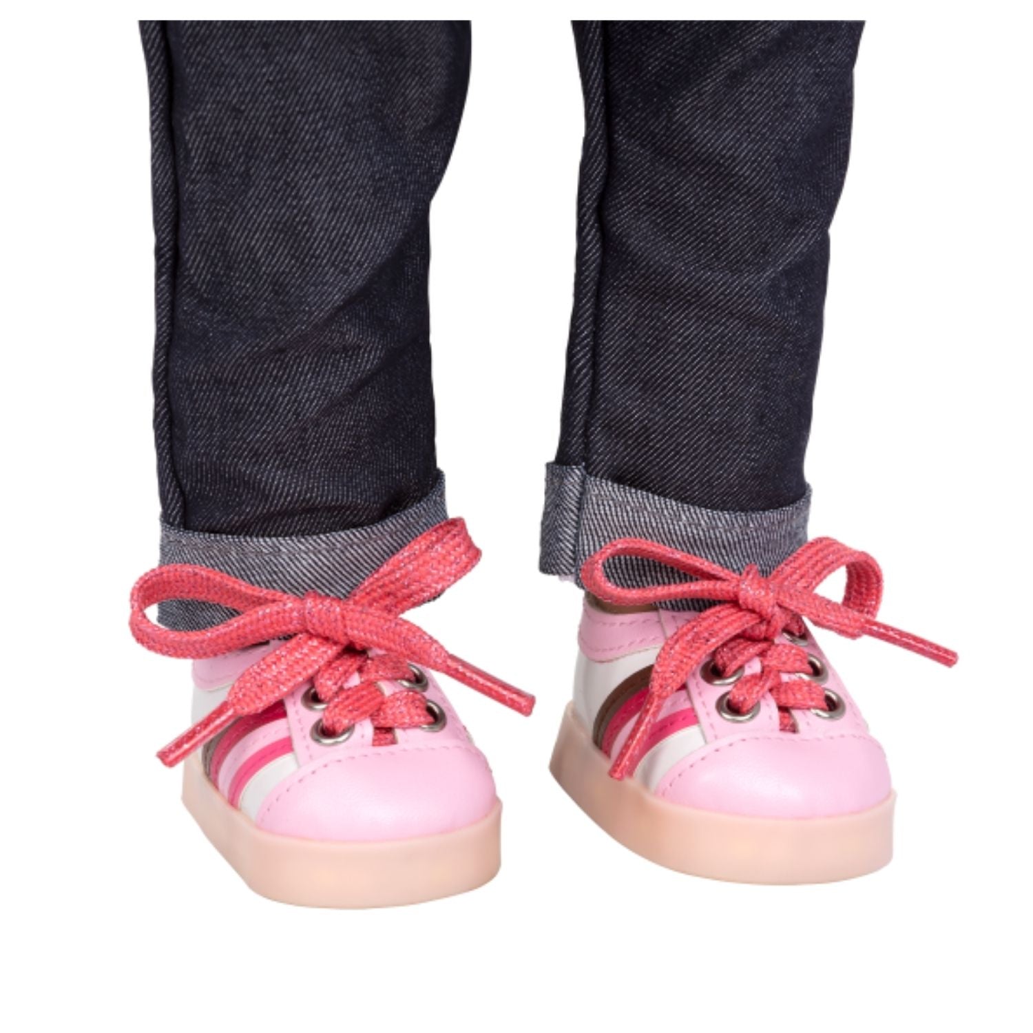 Our Generation Shoes for 18 inch Doll - Light Up Sneakers - Rainbow Delight