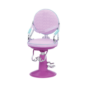 Our Generation Sitting Pretty Salon Chair - Lilac Hearts Wish Accessories