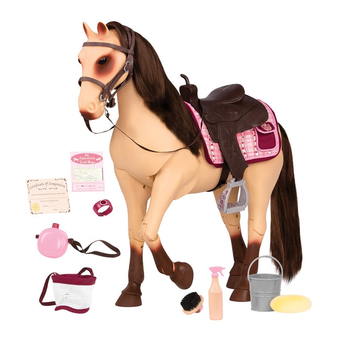 Our Generation Poseable 20" Horse - Morgan with Accessories Fits 18" Dolls