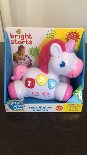 Bright Starts Rock & Glow Unicorn - BOX DAMAGED
