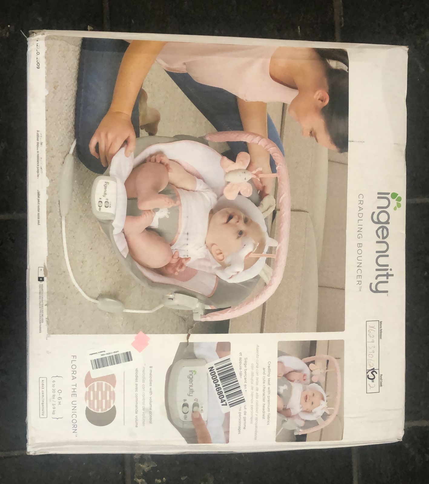 Ingenuity Cradling Bouncer Flora UNBOXED – - Main Image