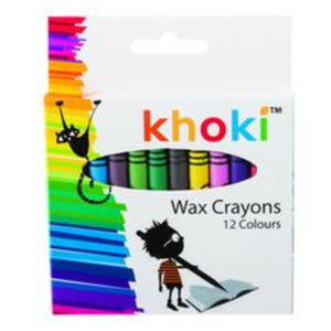 Khoki - Wax Crayons - 12 Colours short