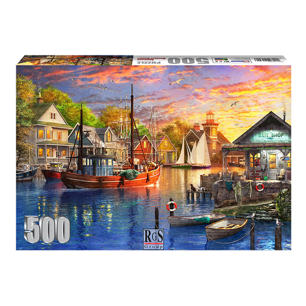 RGS Group Adult Puzzle - American Harbour Sunset 500 Pieces