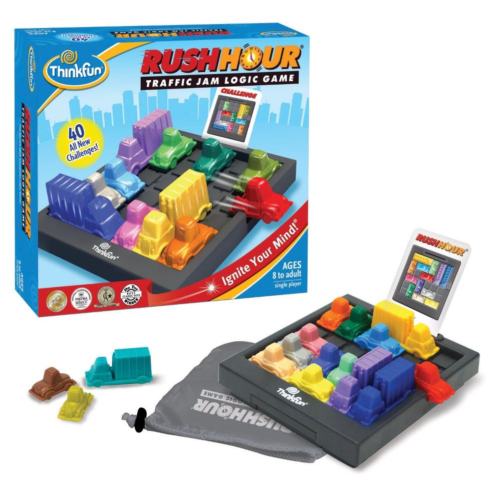 Think Fun Rush Hour Traffic Jam Logic Game and STEM Toy for Boys and Girls Age 8 and Up – Tons of Fun With Over 20 Awards Won, International for Over 20 Years