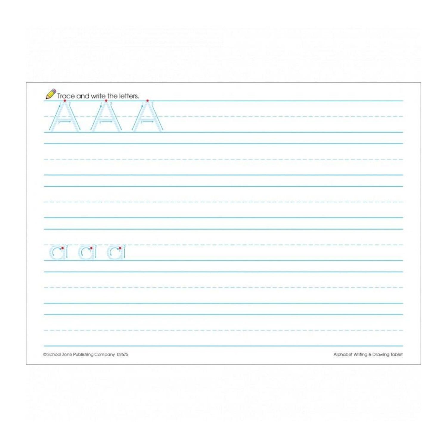 School Zone - Workbook Alphabet Writing and Drawing Pad