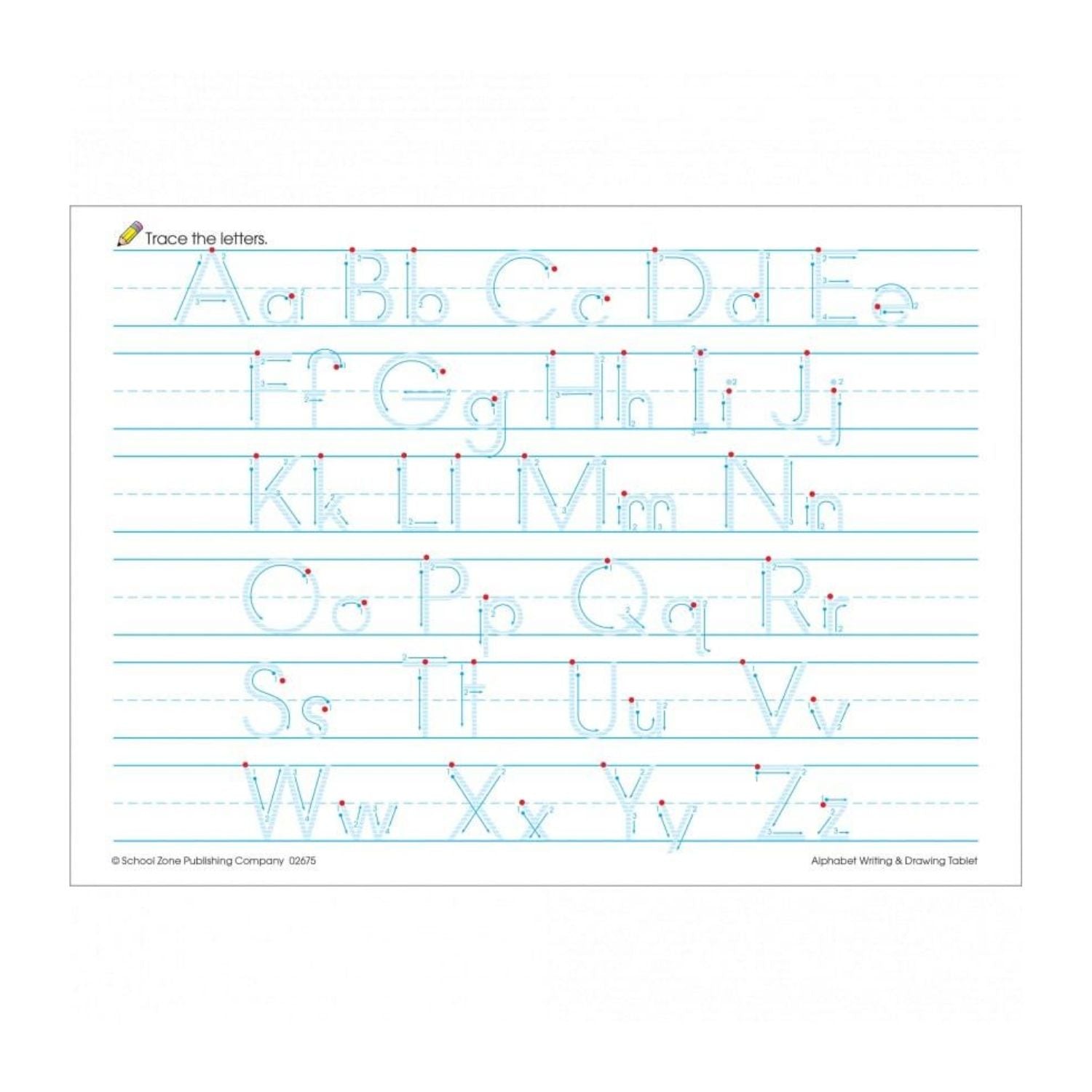 School Zone - Workbook Alphabet Writing and Drawing Pad