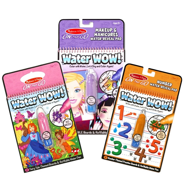 Water Wow Set Of 3 - Manicures, Fairy Tale & Numbers