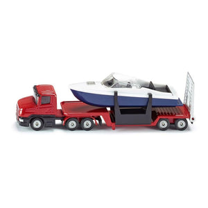 Siku Low Loader With Boat 1:87 Scale Diecast Vehicle